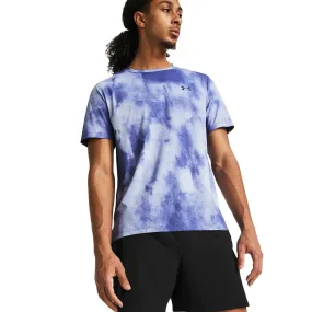 Playera Manga Corta Under Armour para Hombre Launch Elite Wash SS Morado