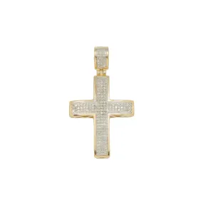 10K GOLD DIAMOND CROSS PENDANT 0.30 CT