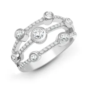 18ct White 0.85ct Diamond Ring