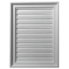 18'W x 15'H Rectangle Urethane Gable Vent Louver, Functional