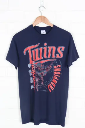 1991 Vintage Twins American Champions MLB Baseball Tee (M)