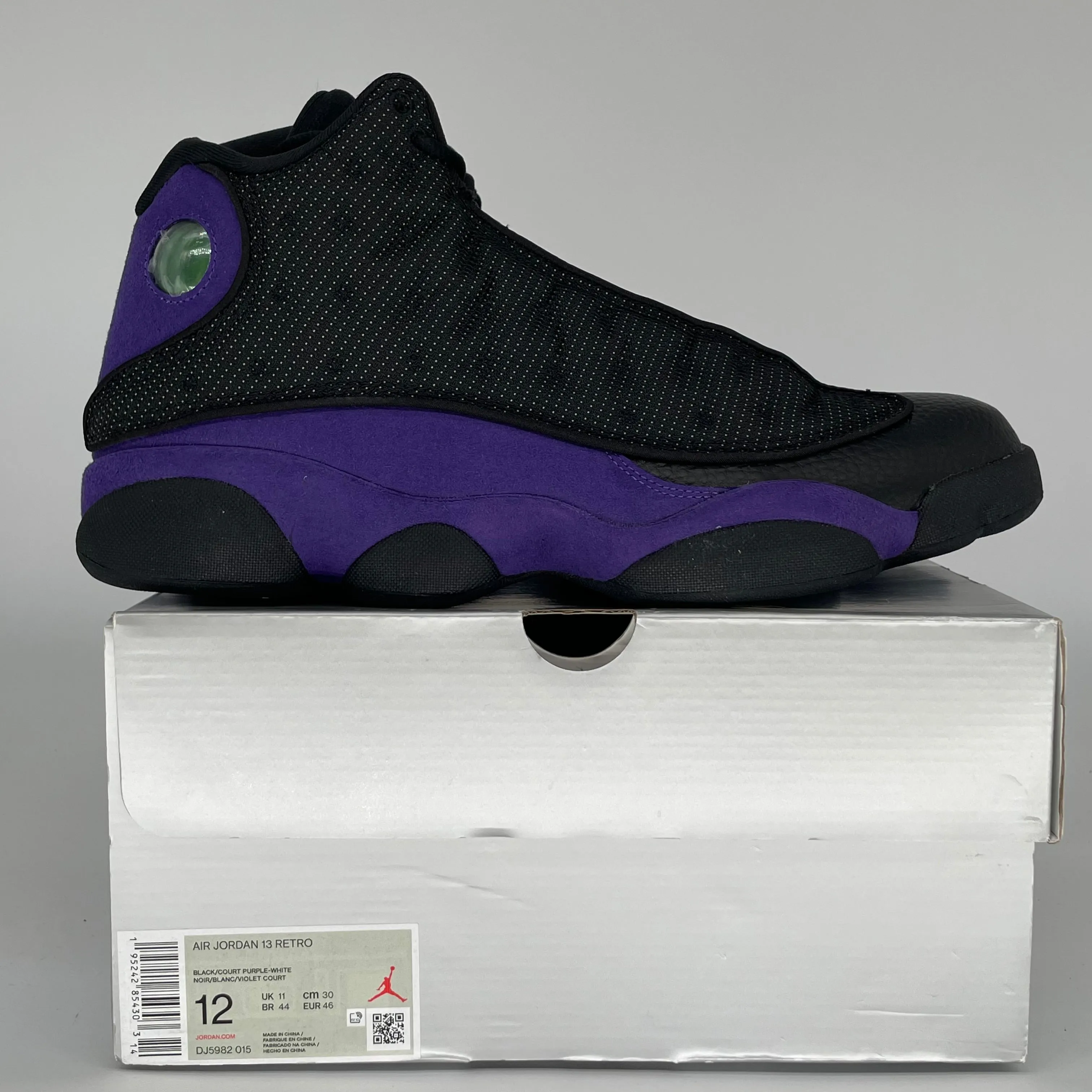 AIR JORDAN 13 COURT PURPLE BLACK SIZE 12 DJ5982-015