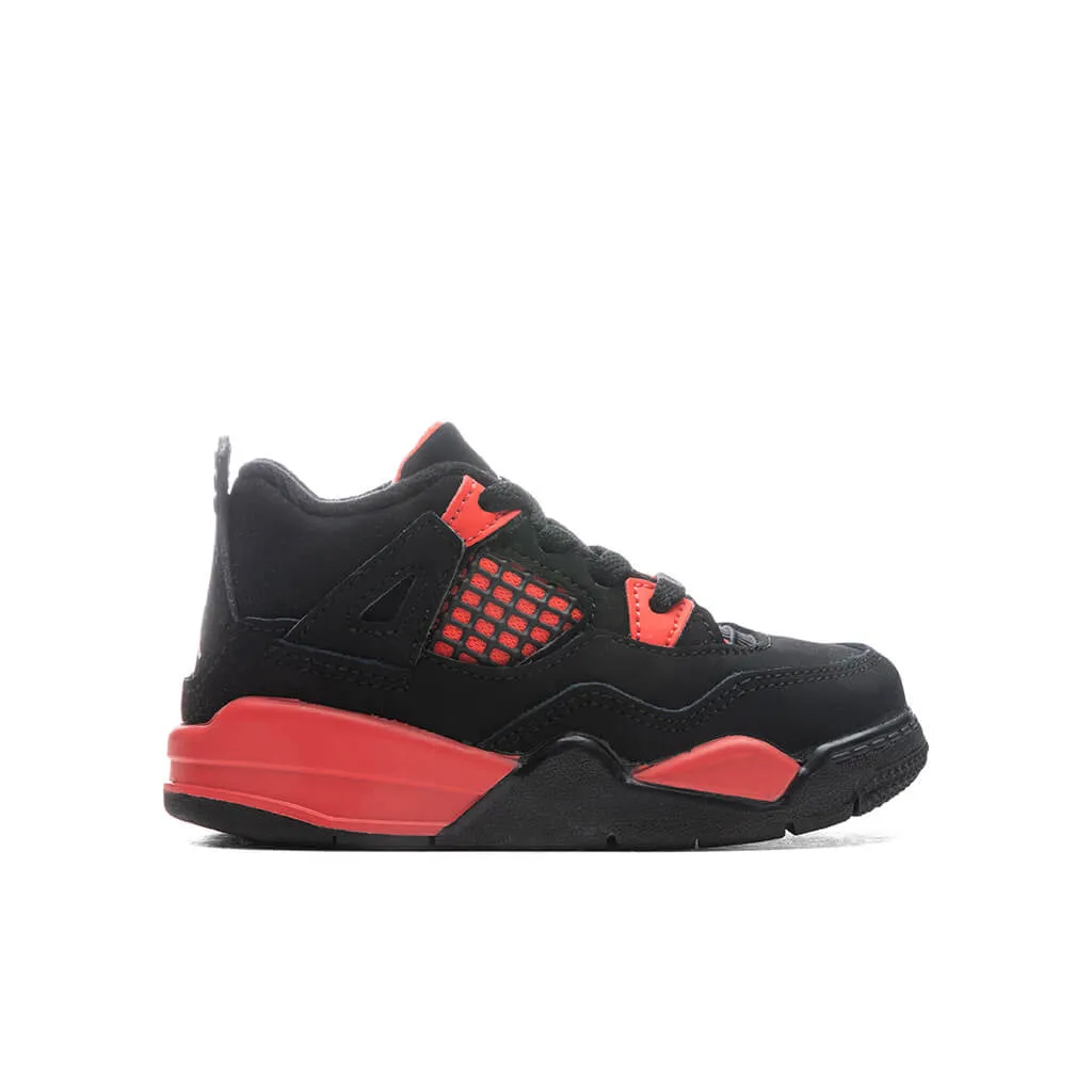 Air Jordan 4 Retro (TD) "Red Thunder" - Black/Red