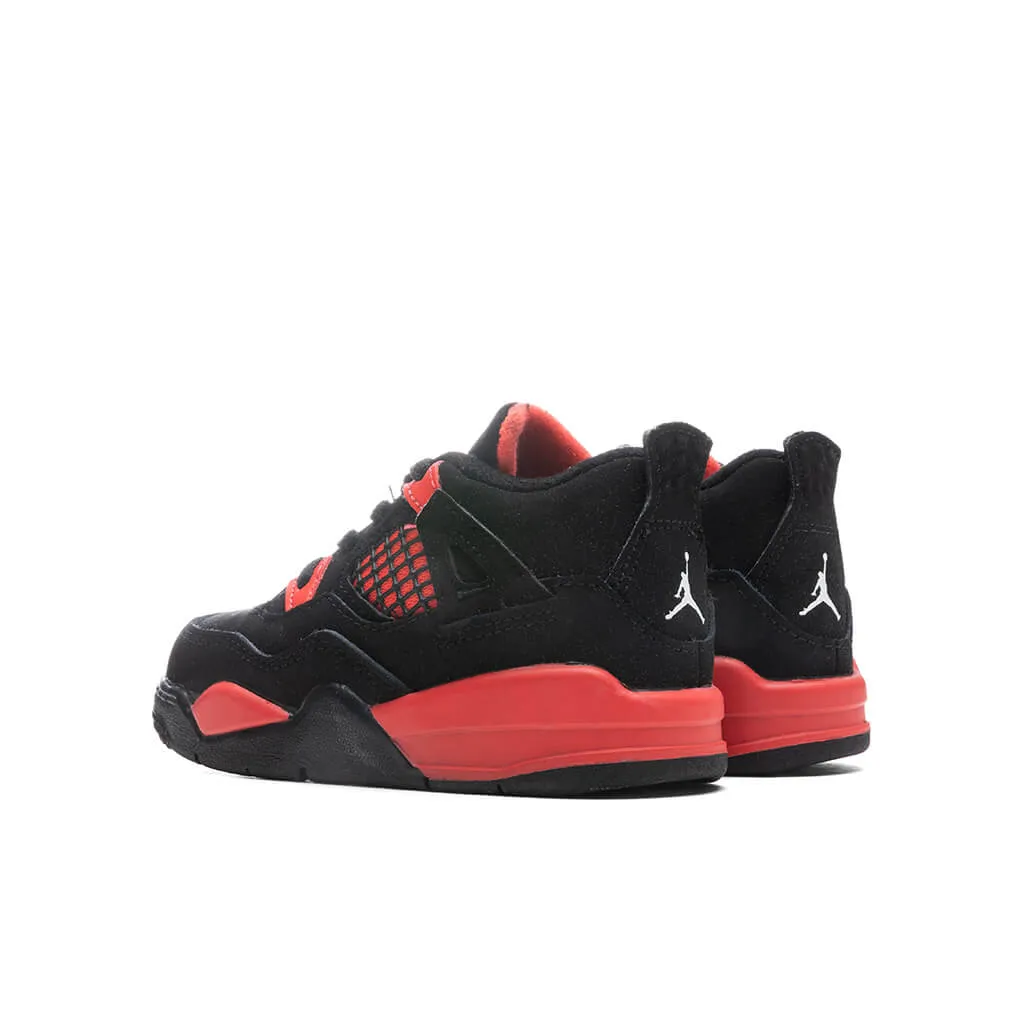 Air Jordan 4 Retro (TD) "Red Thunder" - Black/Red