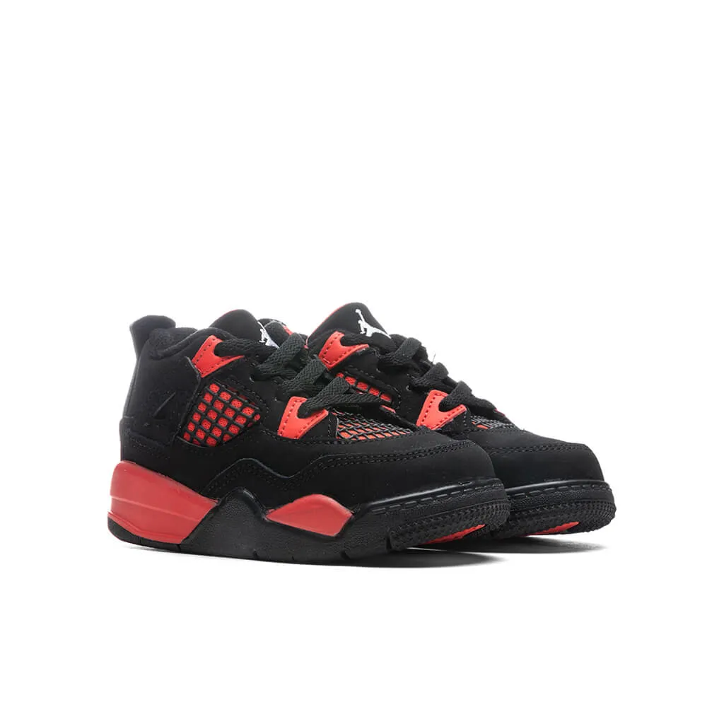 Air Jordan 4 Retro (TD) "Red Thunder" - Black/Red