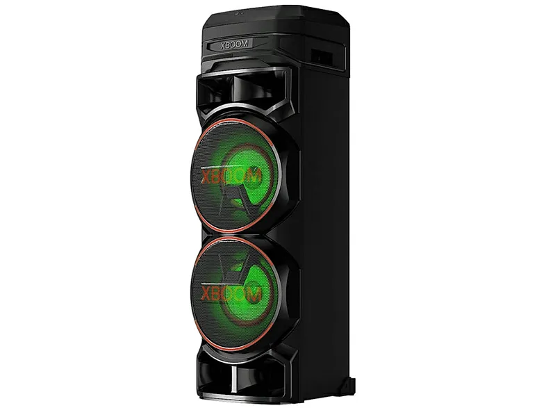 Altavoz Bluetooth - LG RNC9, Luces Multi Color, Efectos DJ. Función karaoke. Efectos de Voz, Negro