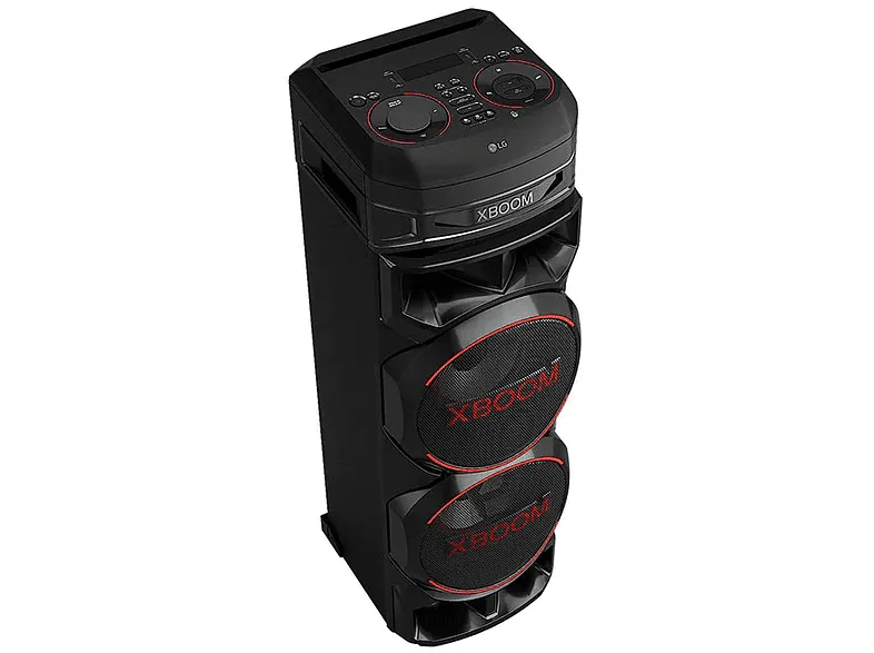 Altavoz Bluetooth - LG RNC9, Luces Multi Color, Efectos DJ. Función karaoke. Efectos de Voz, Negro