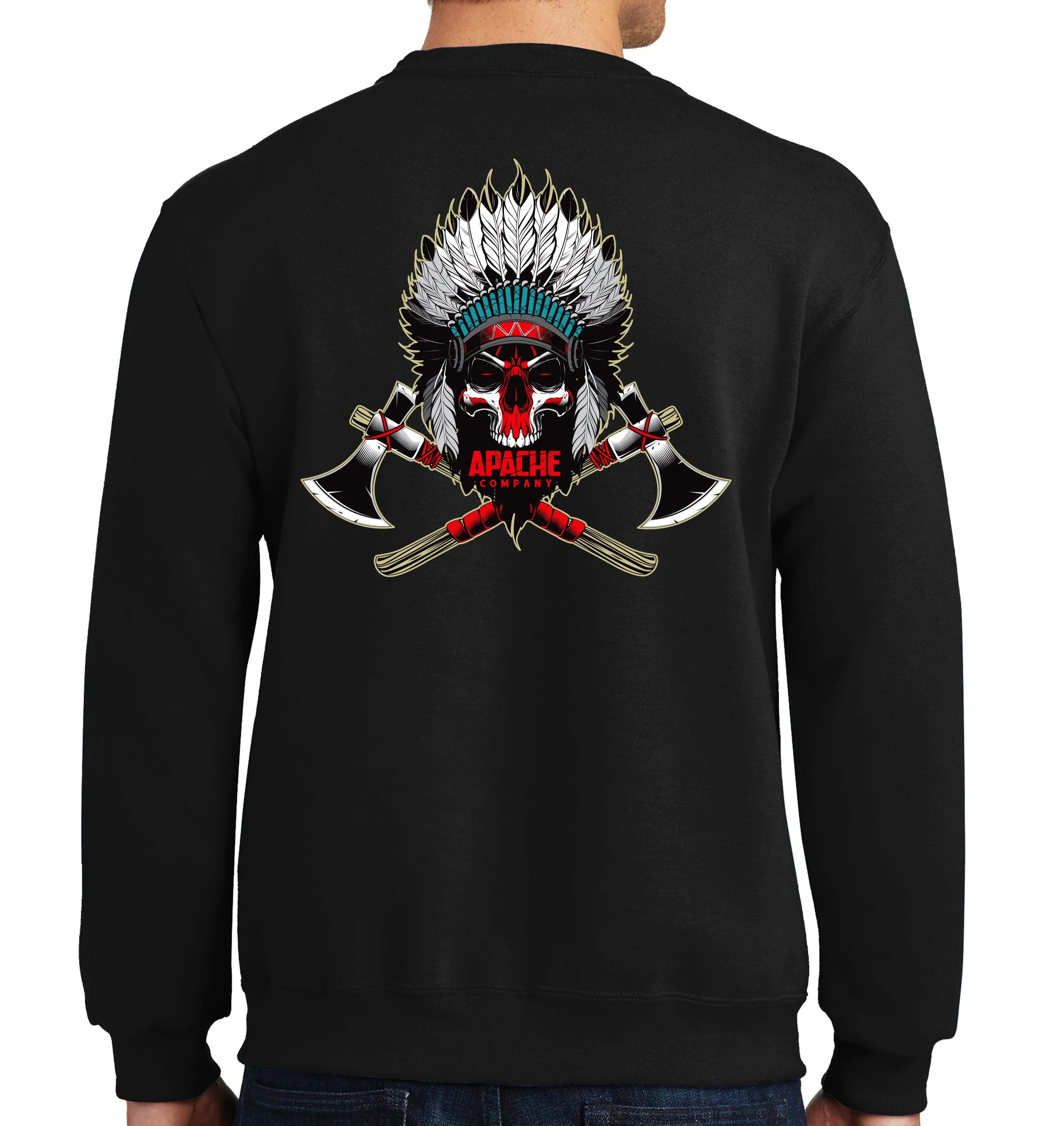 Apache Lethal Gear Black Unisex PT Sweatshirt. This sweatshirt IS Approved for PT