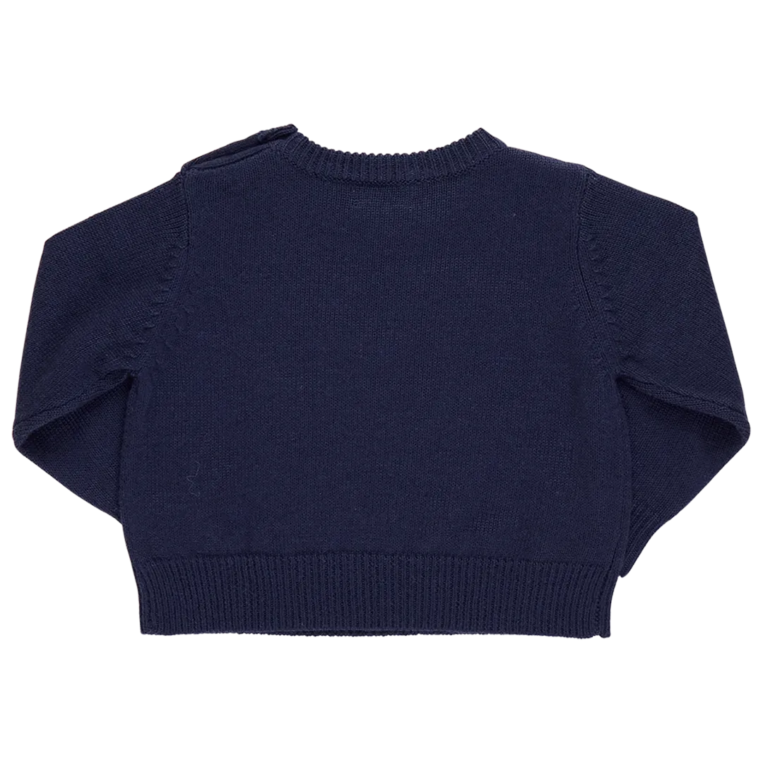 Baby Boys Oliver Sweater - Navy Santa