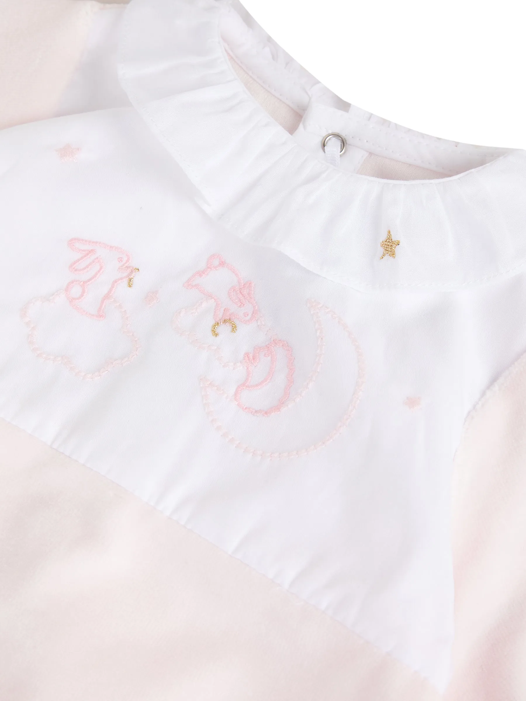 Babygrow - Pale pink velour knit