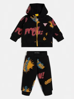 Batman Black Active Jacket And Pants 2-Piece Set (3-18m)