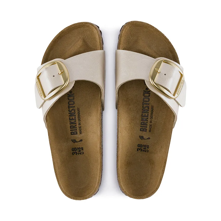 BIRKENSTOCK SANDALO MADRID BIG BUCKLE 1015279 BIANCO PERLATO