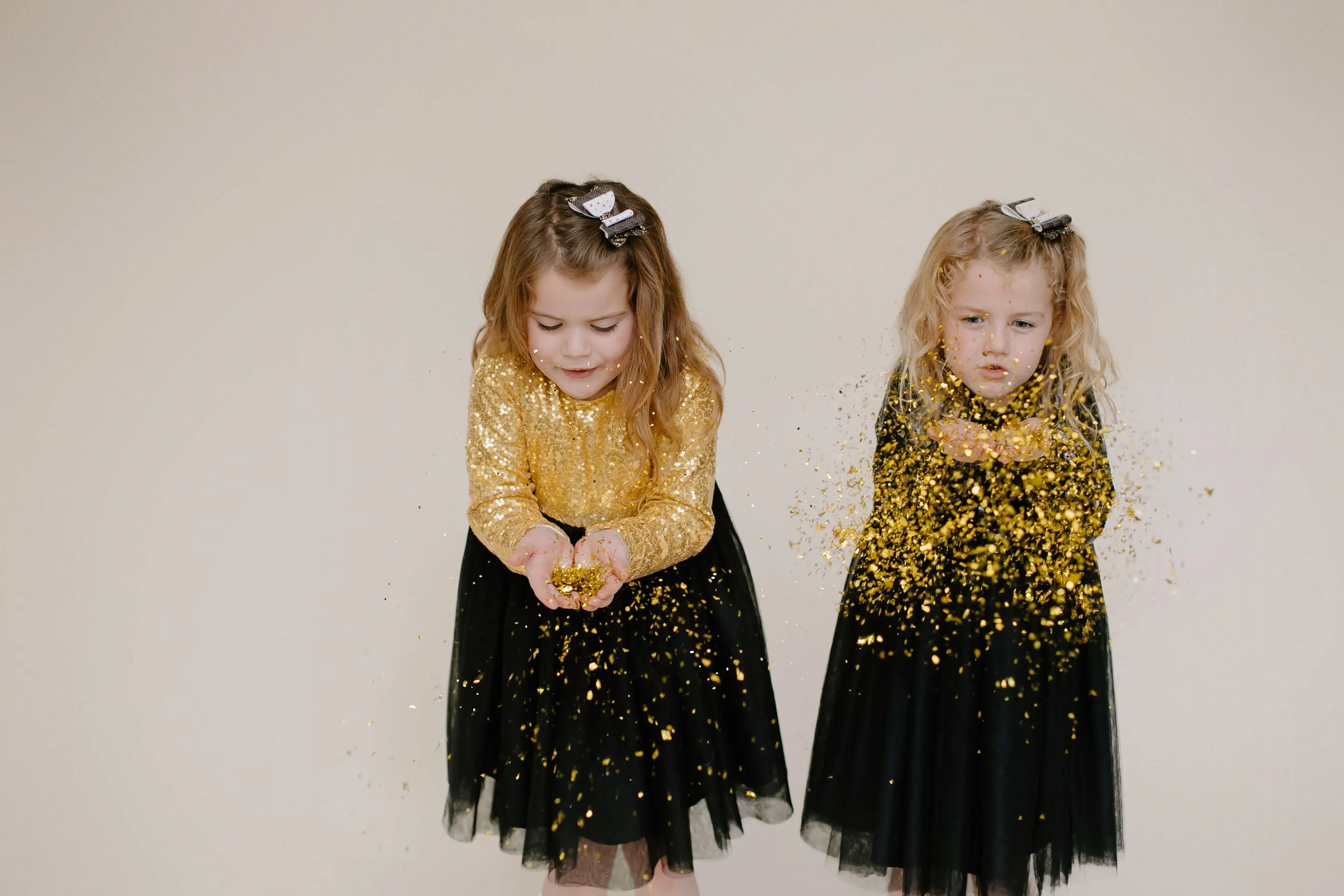 BLACK & GOLD SPARKLE TUTU DRESS