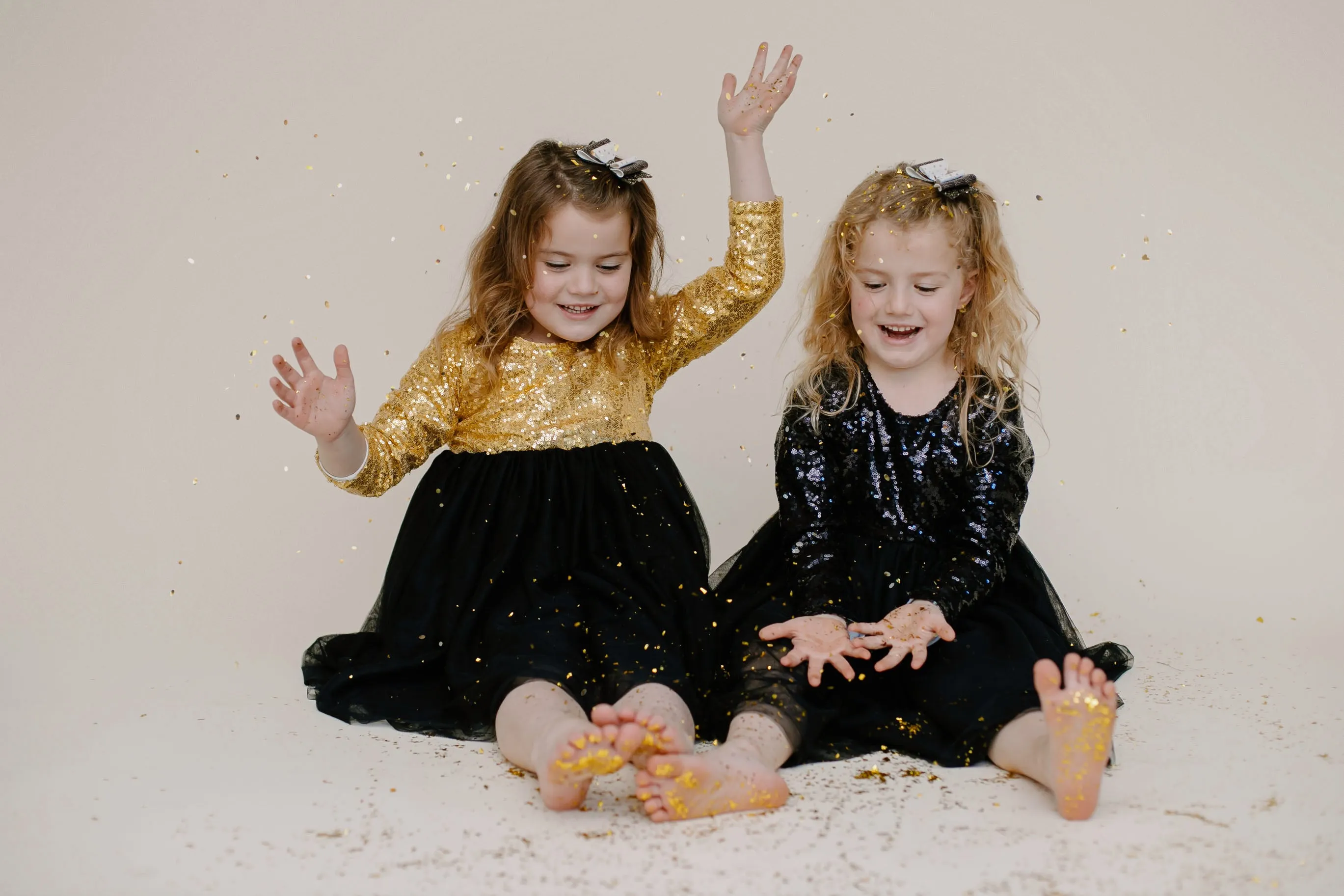 BLACK & GOLD SPARKLE TUTU DRESS