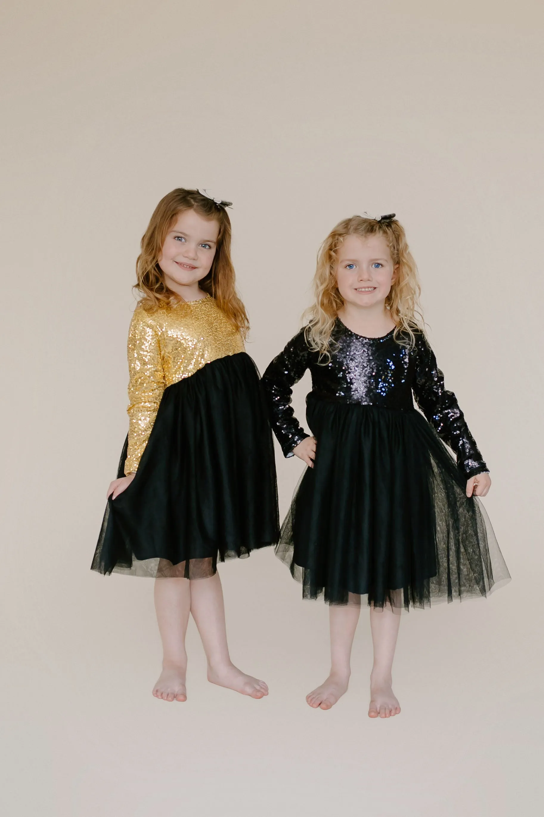 BLACK & GOLD SPARKLE TUTU DRESS