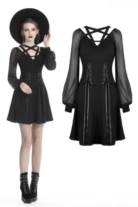 Black punk alternative star homecoming dresses DW330