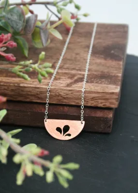 Botanical splash small Curve necklace