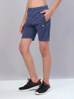 Boys Solid Slim Fit Shorts with TECHNO GUARD