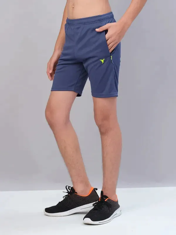 Boys Solid Slim Fit Shorts with TECHNO GUARD