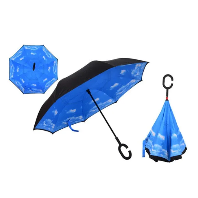 Brella-windproof double reverse umbrella