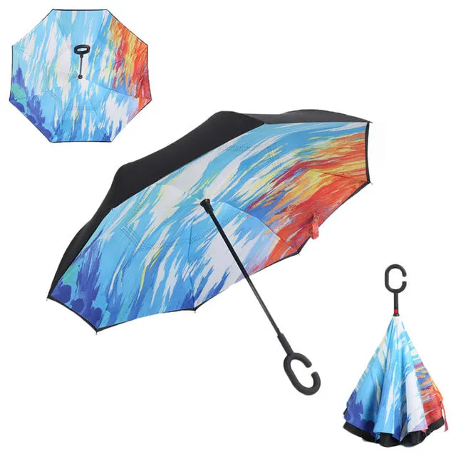 Brella-windproof double reverse umbrella