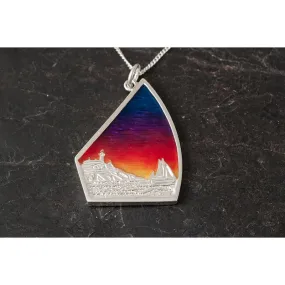 Bressay Light Sterling Silver Pendant with Enamel - LK243