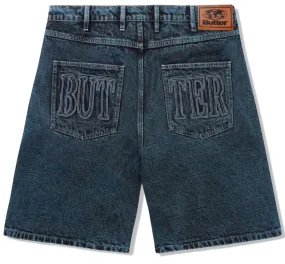 Butter Goods Applique Denim Jorts / Acid Indigo