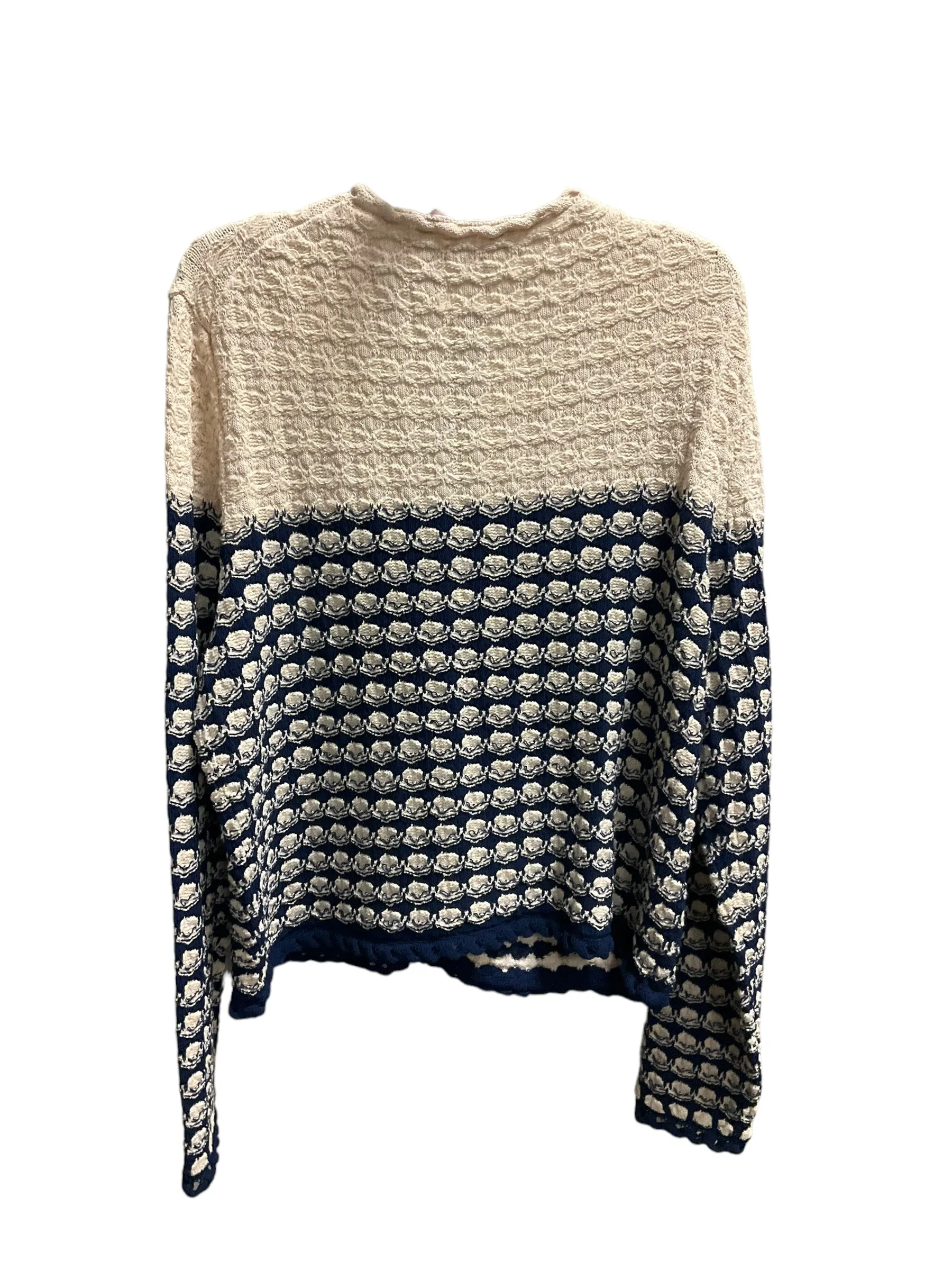 Cardigan By J. Crew In Blue & Cream, Size: Xxl