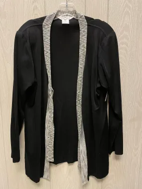 Cardigan By Misook In Black & Grey, Size: L