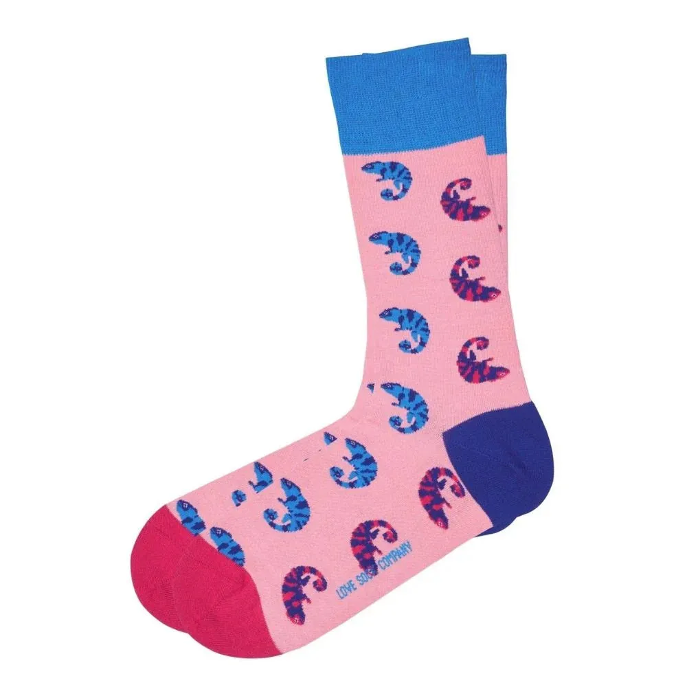 Chameleon Colorful Novelty Crew Socks (Unisex)