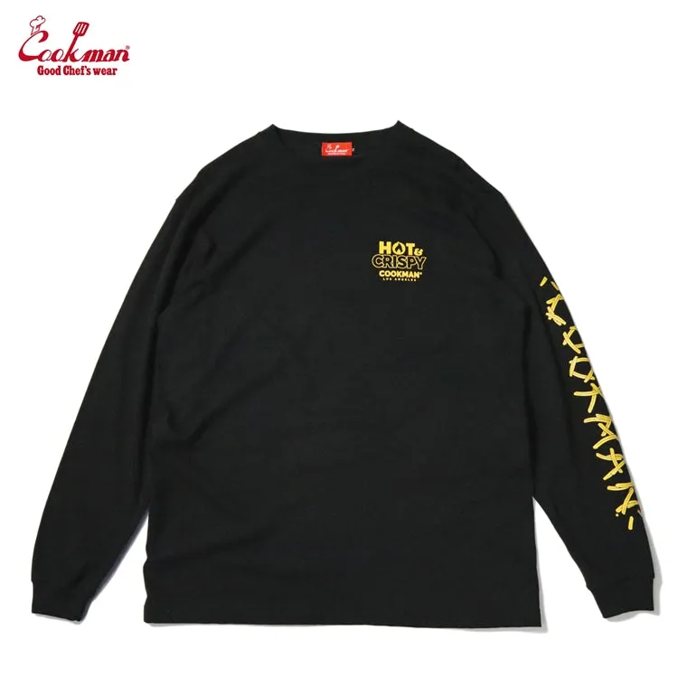 Cookman Long Sleeve Tees - French Fries : Black