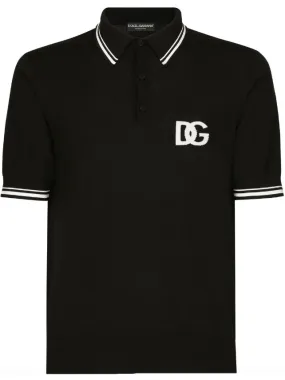 Dolce & Gabbana logo stripe-trim polo shirt