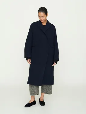 Double Outerwear Coat in Navy