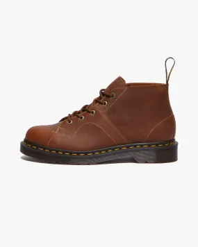 Dr Martens Archive Church Monkey Boots - Tan Burnished Waxy Pull Up