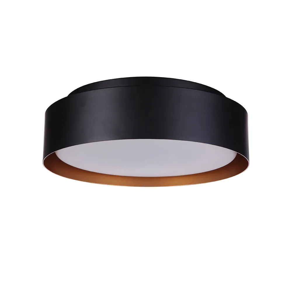 Duplo 3 Light Flush Mount - Black