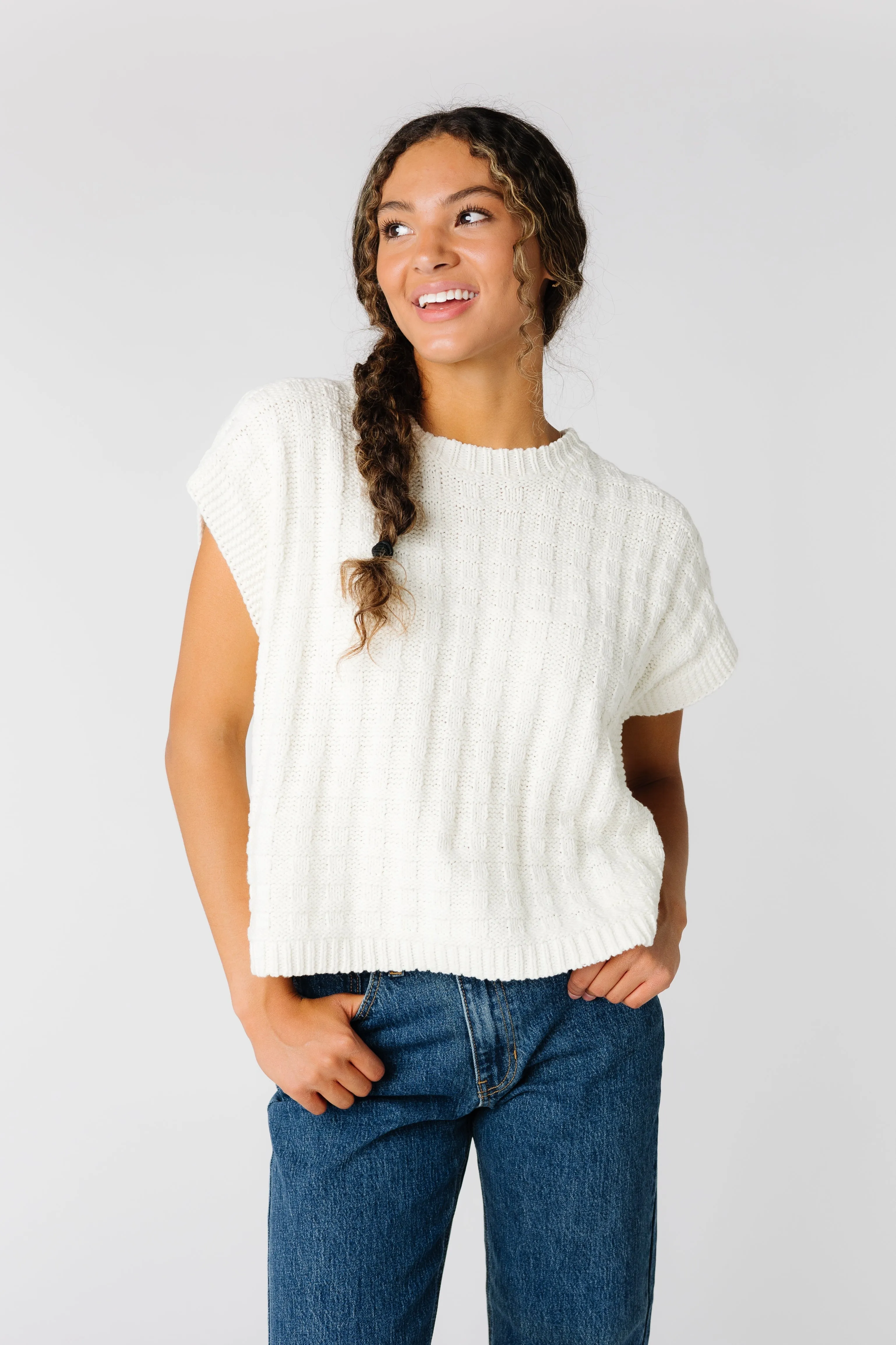 Enza Textured Sweater Vest