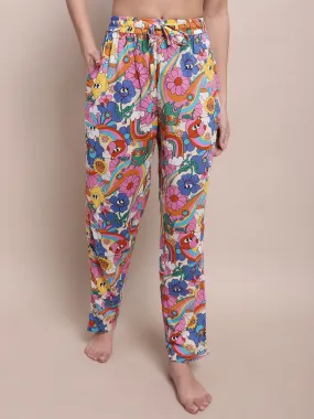 Floral Happy Mood Pyjama - Pink