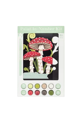 Fly Agaric Mushrooms Paint-by-Number Kit