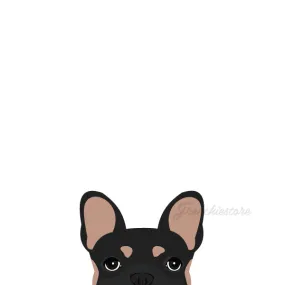 Frenchie Sticker | Frenchiestore | Black & Tan French Bulldog Car Decal