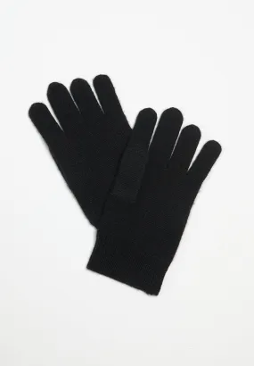 Gants en cachemire 4 fils noir