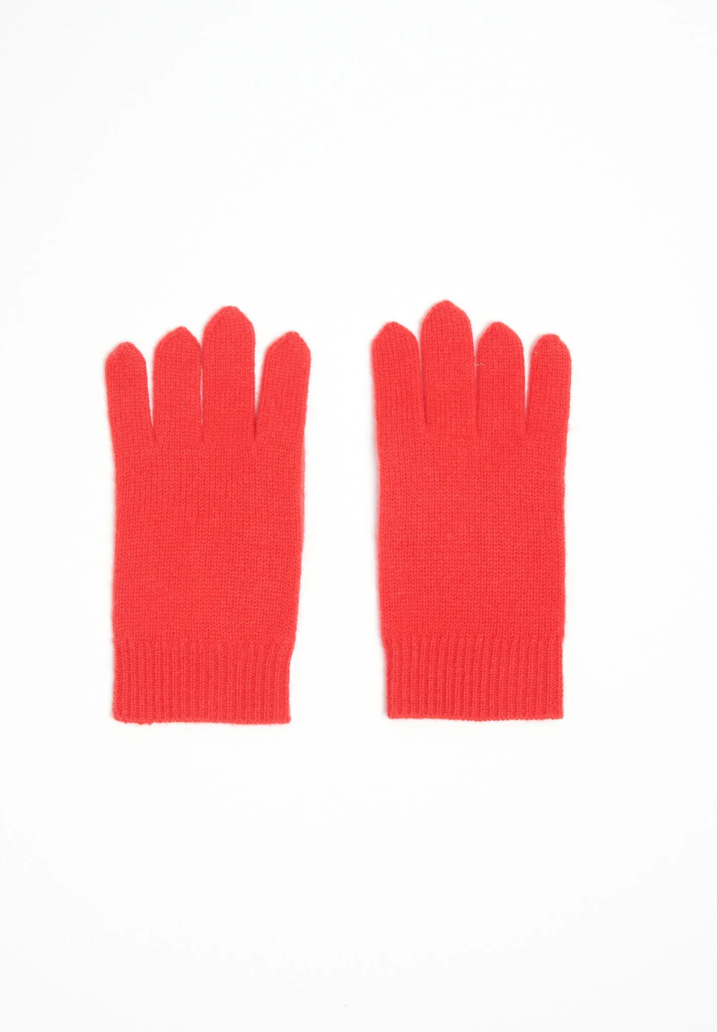 Gants en cachemire 4 fils rouge