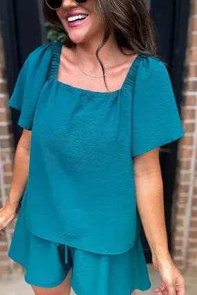 Get Obsessed Teal Top