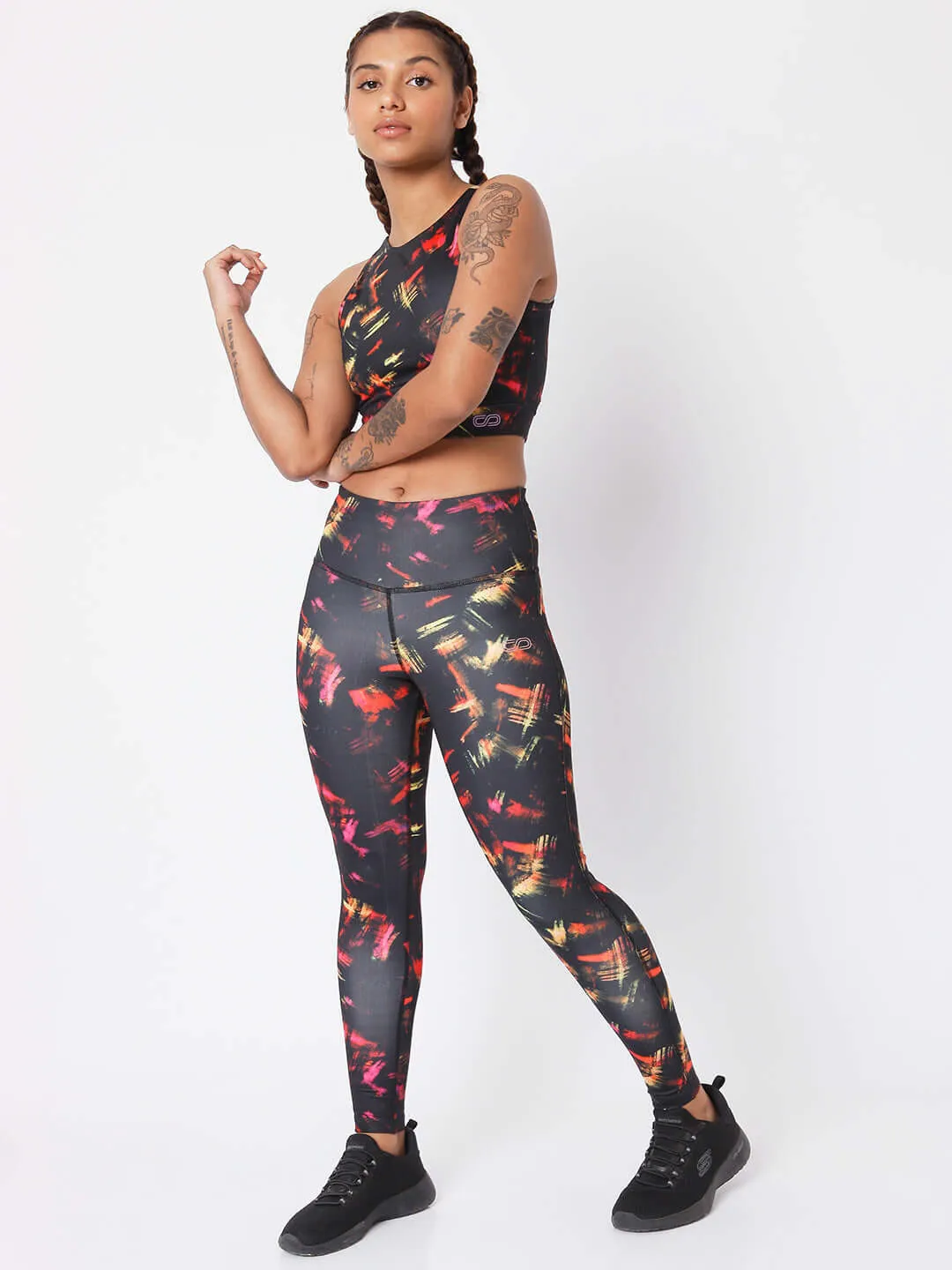 Graphic Performance Leggings Red Marks