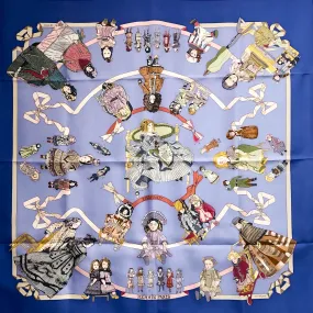 Hello Dolly Hermes Scarf by Dubigeon 90cm Silk w/Box