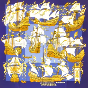 Hermes Silk Scarf Armada 1976 UNWORN Rare