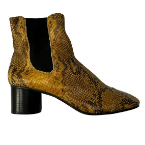 Isabel Marant Brand New £485 Ochre Faux Snakeskin Ankle Boots 38