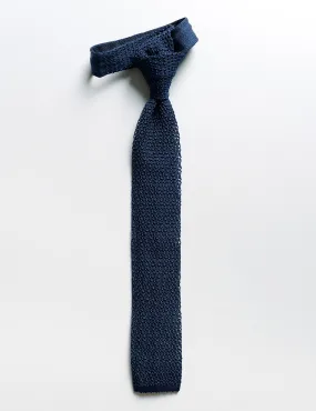 Italian Silk Knit Tie  - Aegean Blue