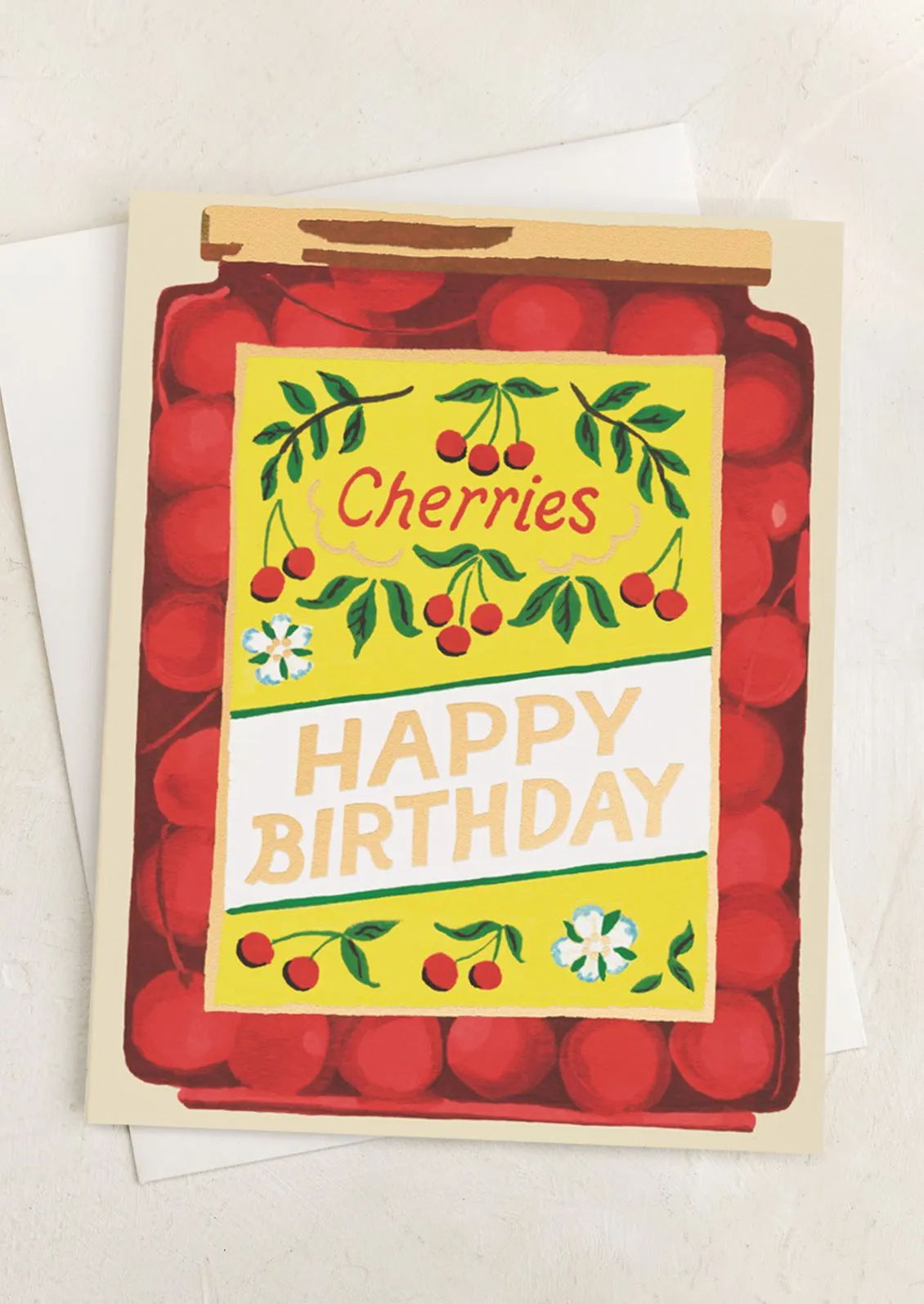 Jar of Cherries Birthday Card