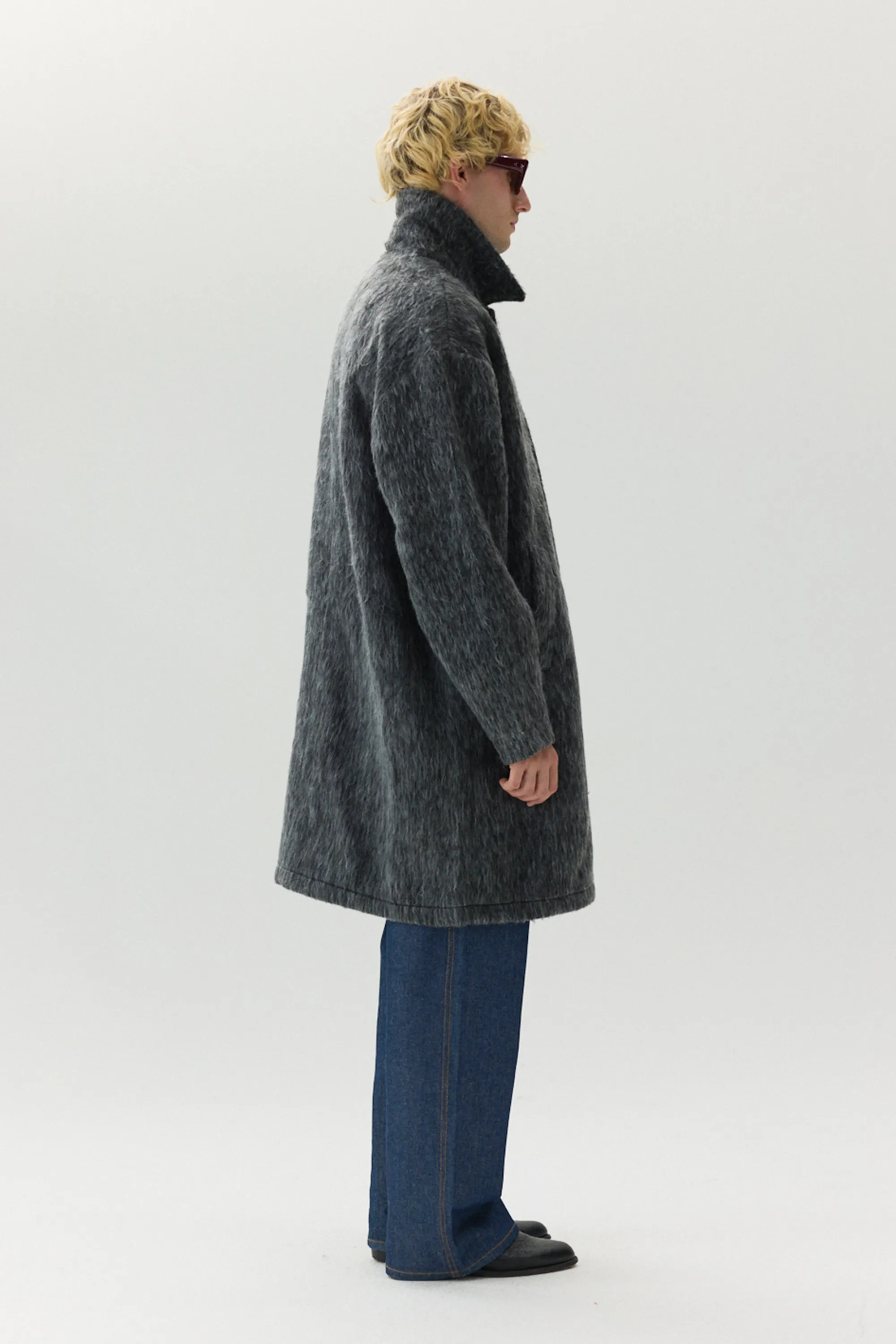 JOBA CARCOAT FUZZY AW24 GREY