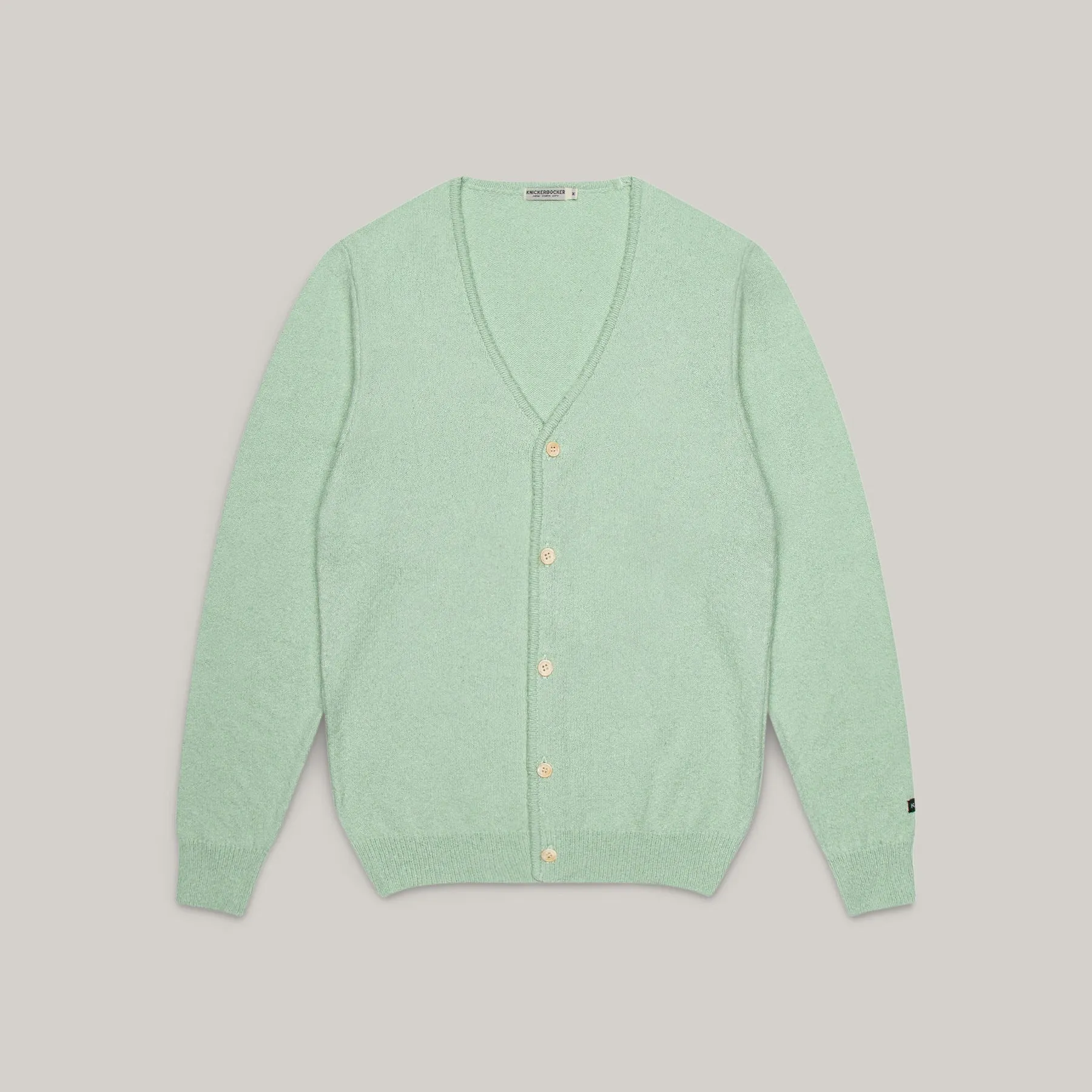 KNICKERBOCKER COTTON BOUCLE CARDIGAN - MINT